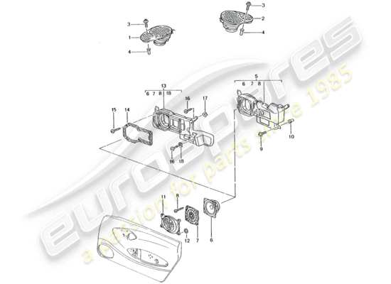 a part diagram from the Porsche Boxster 986 parts catalogue