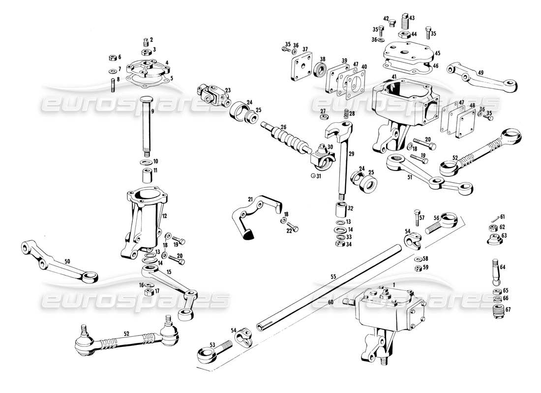 Maserati Ghibli 4.7 / 4.9 Tie Rods Parts Diagram