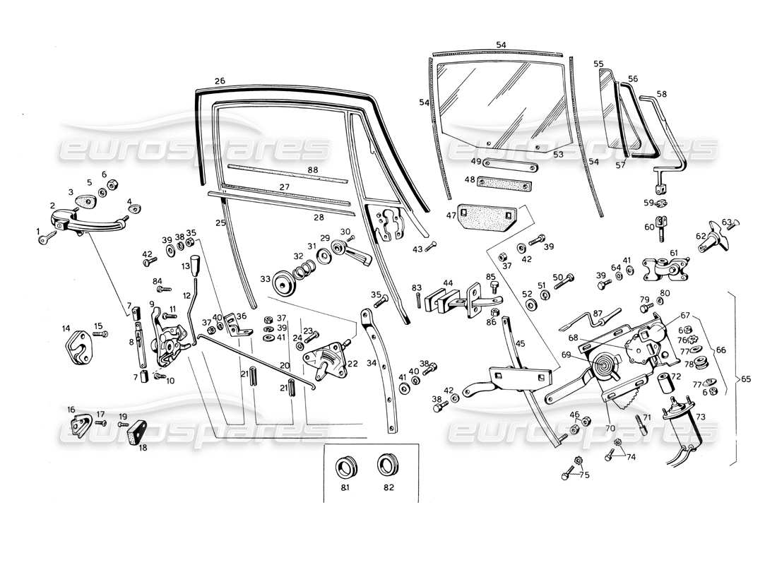 Maserati Ghibli 4.7 / 4.9 Doors Part Diagram