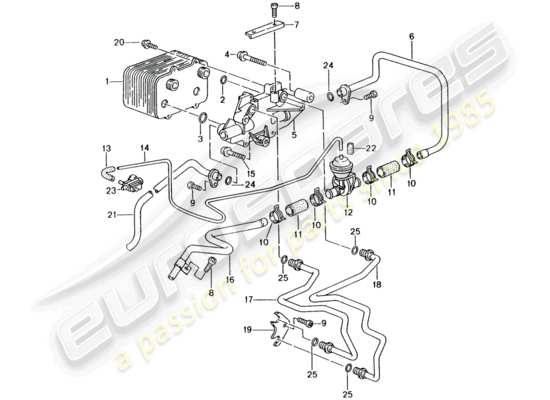 a part diagram from the Porsche Boxster 986 parts catalogue