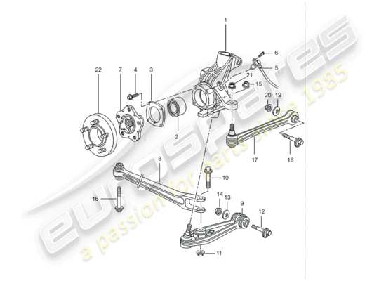 a part diagram from the Porsche Boxster 986 parts catalogue