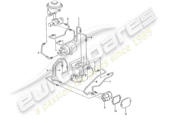 a part diagram from the Porsche Boxster 986 parts catalogue