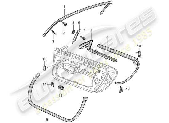 a part diagram from the Porsche Boxster 986 parts catalogue