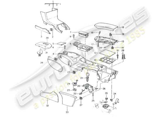 a part diagram from the Porsche Boxster 986 parts catalogue