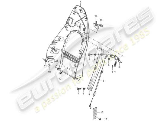 a part diagram from the Porsche Boxster 986 parts catalogue