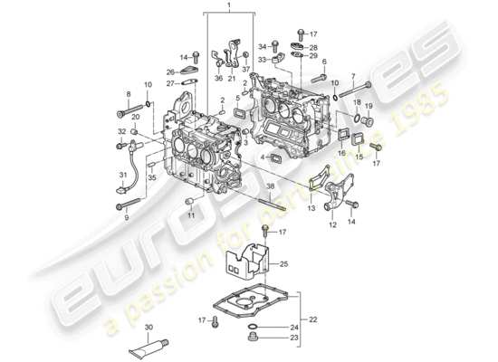 a part diagram from the Porsche Boxster 986 (2003) parts catalogue