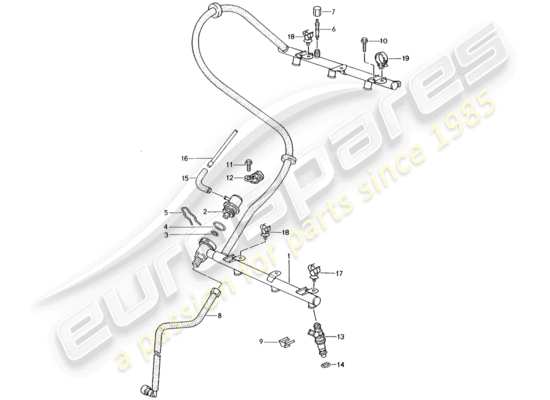 a part diagram from the Porsche Boxster 986 parts catalogue