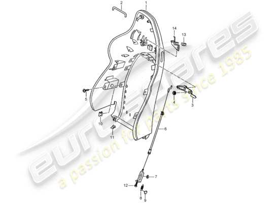 a part diagram from the Porsche Boxster 986 parts catalogue