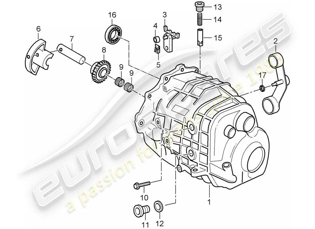 Porsche Boxster 986 (2004) transmission case - transmission cover Part Diagram