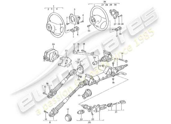 a part diagram from the Porsche Boxster 986 parts catalogue