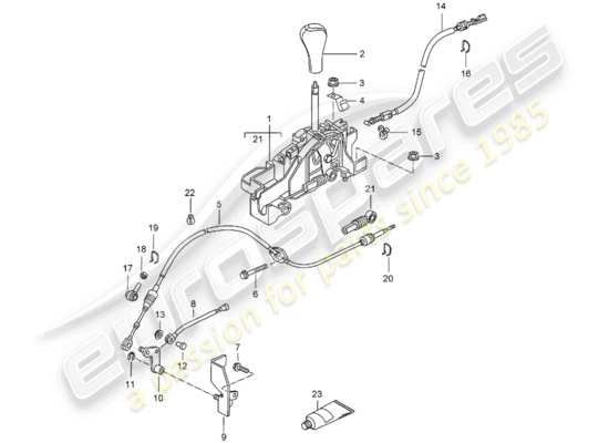 a part diagram from the Porsche Boxster 986 parts catalogue