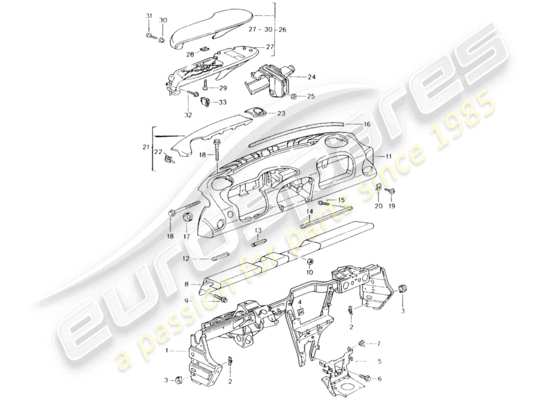 a part diagram from the Porsche Boxster 986 parts catalogue