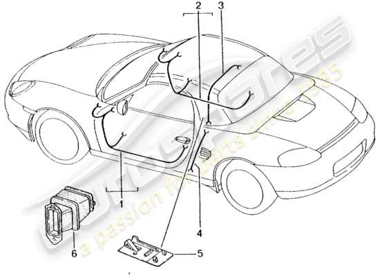 a part diagram from the Porsche Boxster 986 parts catalogue