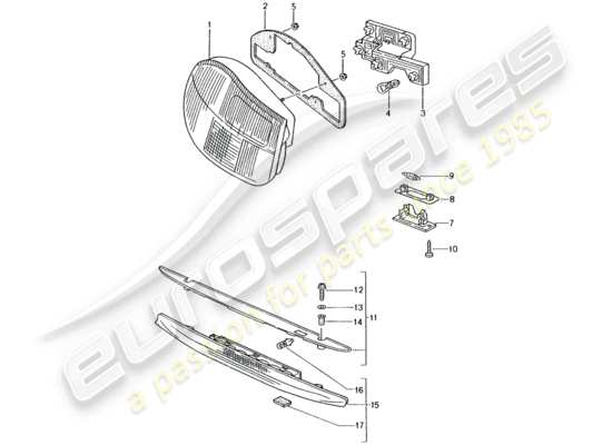 a part diagram from the Porsche Boxster 986 parts catalogue