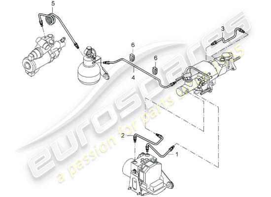 a part diagram from the Porsche Carrera GT parts catalogue