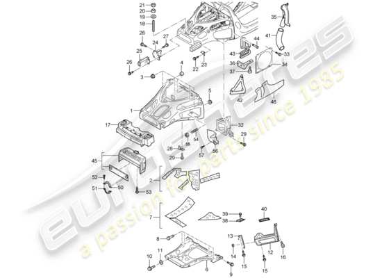 a part diagram from the Porsche Carrera GT parts catalogue