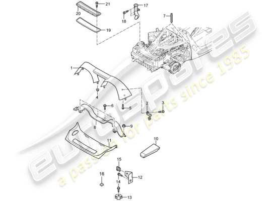 a part diagram from the Porsche Carrera GT parts catalogue