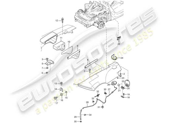 a part diagram from the Porsche Carrera GT (2004) parts catalogue