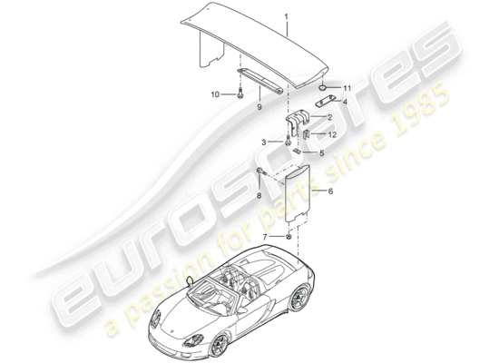 a part diagram from the Porsche Carrera GT parts catalogue