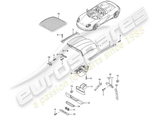 a part diagram from the Porsche Carrera GT parts catalogue