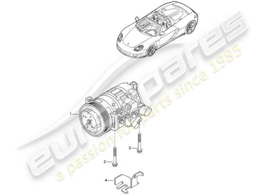 a part diagram from the Porsche Carrera GT parts catalogue