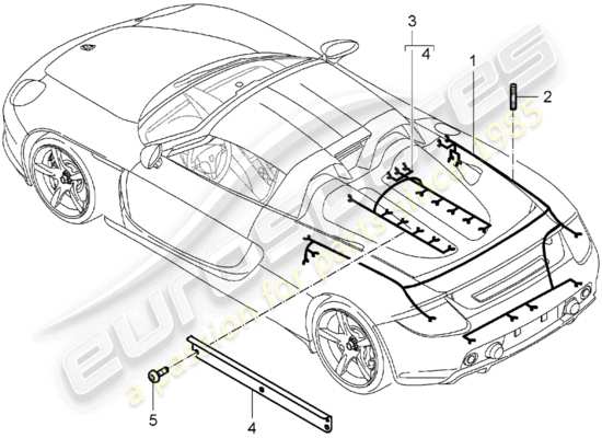 a part diagram from the Porsche Carrera GT parts catalogue