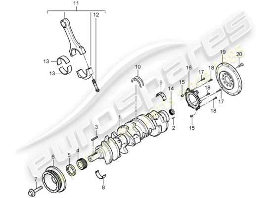 a part diagram from the Porsche Carrera GT parts catalogue