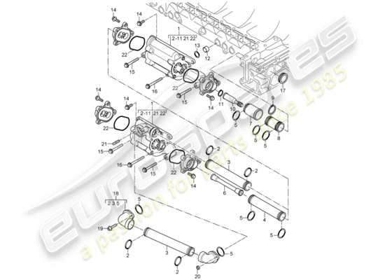 a part diagram from the Porsche Carrera GT parts catalogue