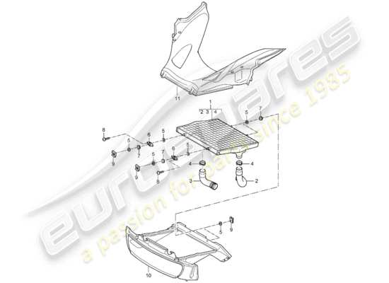 a part diagram from the Porsche Carrera GT parts catalogue