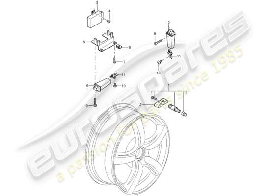 a part diagram from the Porsche Carrera GT parts catalogue