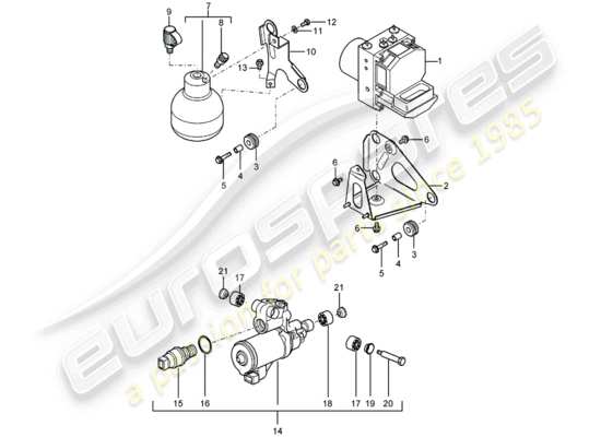 a part diagram from the Porsche Carrera GT parts catalogue