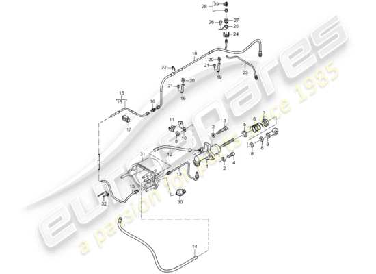 a part diagram from the Porsche Carrera GT parts catalogue