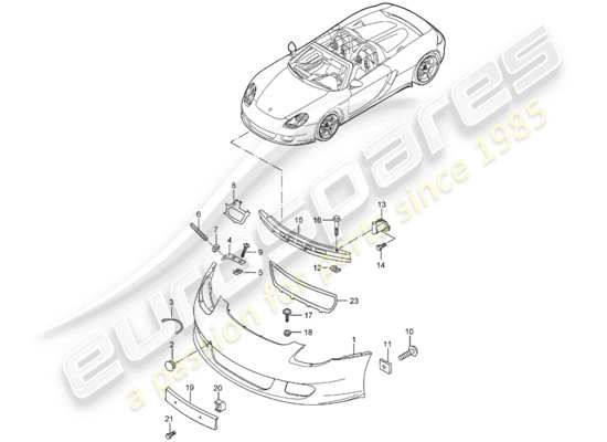 a part diagram from the Porsche Carrera GT parts catalogue