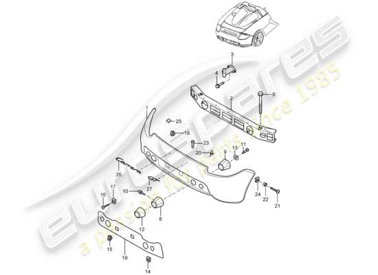 a part diagram from the Porsche Carrera GT parts catalogue