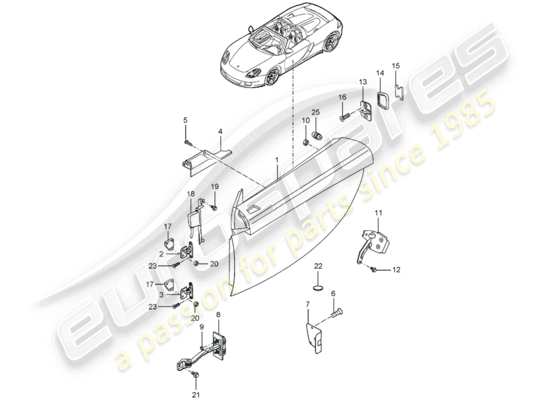 a part diagram from the Porsche Carrera GT parts catalogue