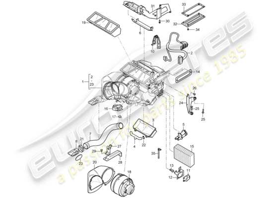 a part diagram from the Porsche Carrera GT parts catalogue