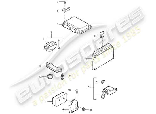 a part diagram from the Porsche Carrera GT (2005) parts catalogue