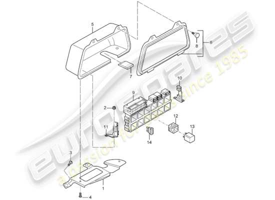 a part diagram from the Porsche Carrera GT parts catalogue