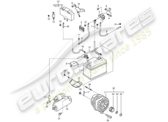 a part diagram from the Porsche Carrera GT parts catalogue