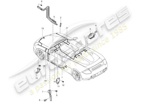 a part diagram from the Porsche Carrera GT parts catalogue