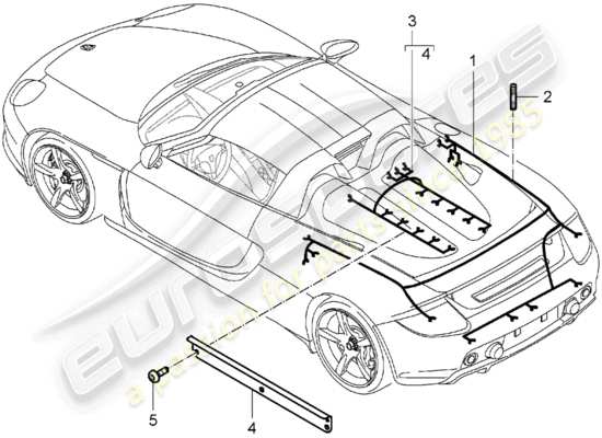 a part diagram from the Porsche Carrera GT (2005) parts catalogue