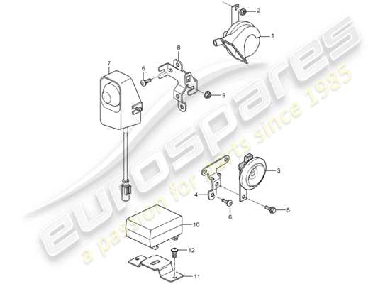 a part diagram from the Porsche Carrera GT parts catalogue