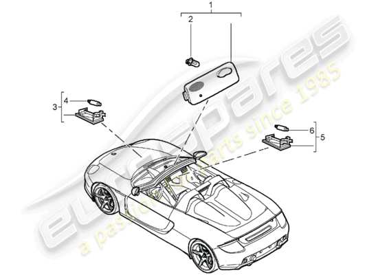 a part diagram from the Porsche Carrera GT (2005) parts catalogue