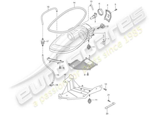 a part diagram from the Porsche Carrera GT parts catalogue