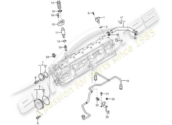 a part diagram from the Porsche Carrera GT parts catalogue