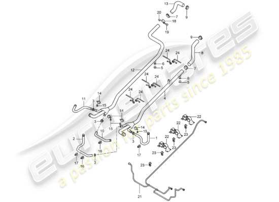 a part diagram from the Porsche Carrera GT parts catalogue