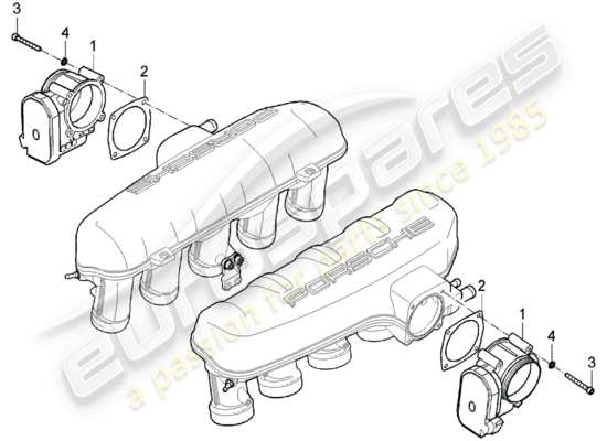 a part diagram from the Porsche Carrera GT parts catalogue