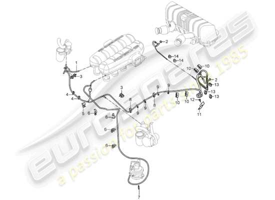 a part diagram from the Porsche Carrera GT parts catalogue