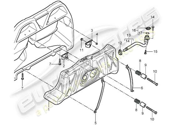 a part diagram from the Porsche Carrera GT parts catalogue