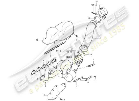 a part diagram from the Porsche Carrera GT parts catalogue